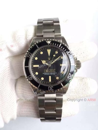 Fake Rolex Vintage Submariner 200m Stainless Steel Black Bezel Watch